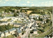 le centre bourg de >Bugeat en 1970 (carte de JF Duflo)